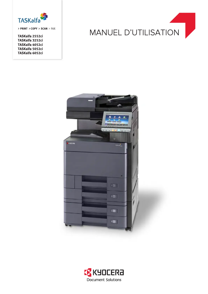 Page 1 de la notice Manuel utilisateur Kyocera TASKalfa 5052ci