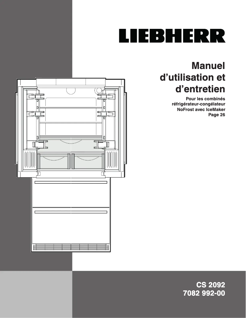 Page n°1 - Manuel utilisateur Liebherr Cnes 6256