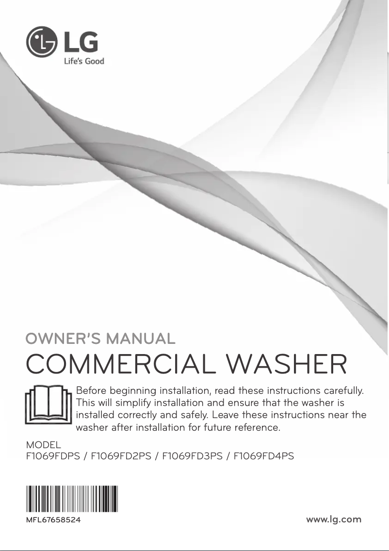 Page 1 de la notice Manuel utilisateur LG F1069FD2PS