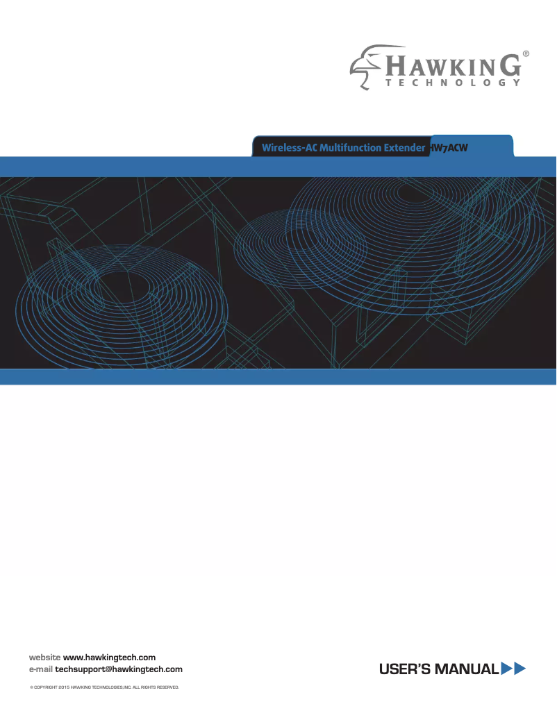 Page 1 de la notice Manuel utilisateur Hawking Technologies HW7ACW