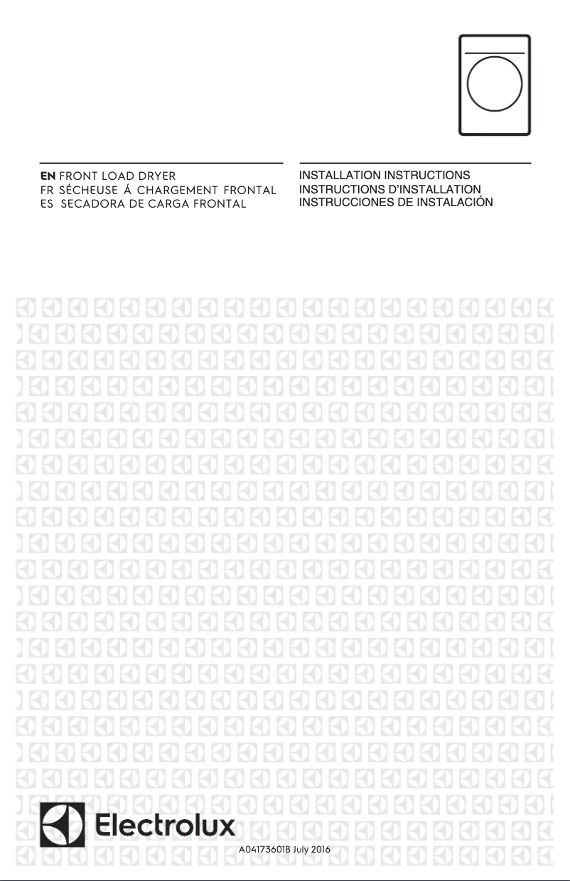 Page 1 de la notice Guide d'installation Electrolux EFMG417SIW