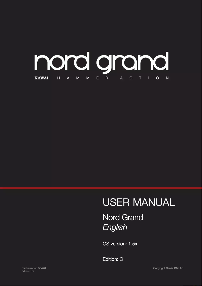 Page 1 de la notice Manuel utilisateur Nord Grand