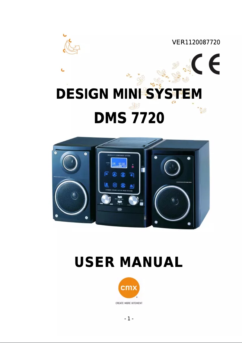 Page n°1 - Manuel utilisateur CMX DMS 7720