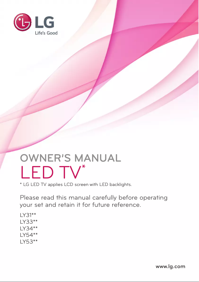 Image de la première page du manuel de l'appareil 60LY345C