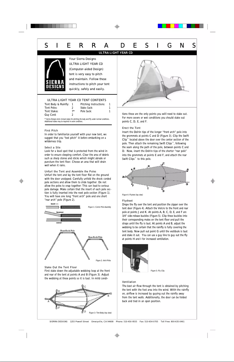 Página 1 del manual Manual de usuario Sierra Designs Ultra Light Year CD