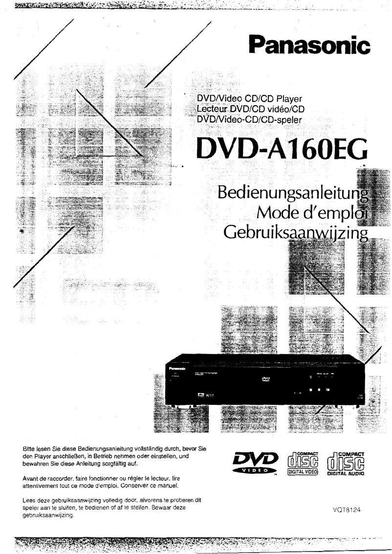 Page 1 de la notice Manuel utilisateur Panasonic DVD-A160EG