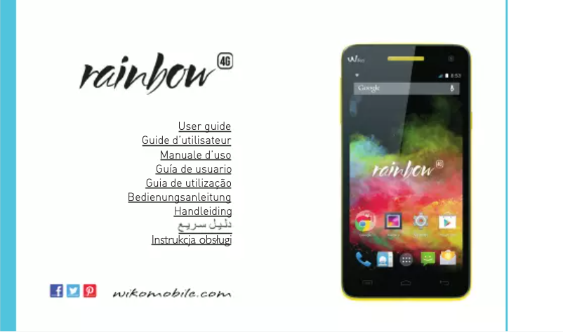 Page 1 de la notice Manuel utilisateur Wiko Rainbow 4G LTE