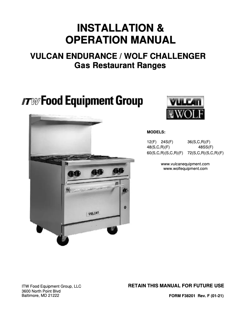 Page n°1 - Manuel utilisateur Vulcan 36S-6B
