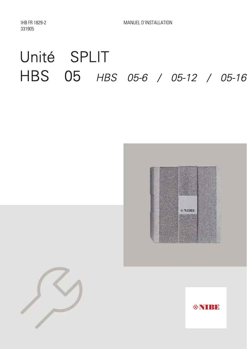 Image de la première page du manuel de l'appareil HBS 05-16