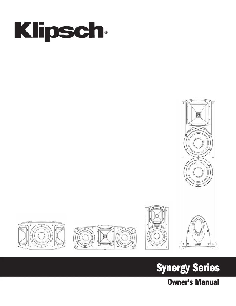 Page n°1 - Manuel utilisateur Klipsch S-20