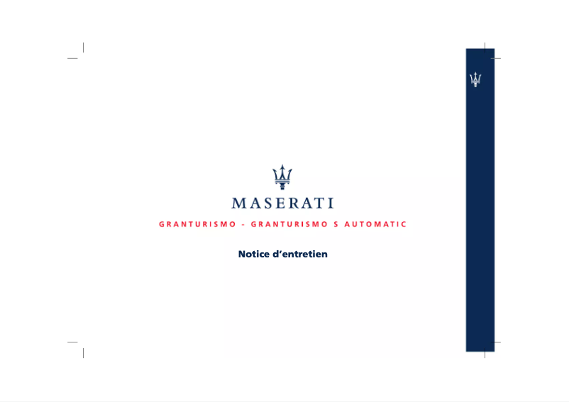 Page n°1 - Manuel utilisateur Maserati GranTurismo (2008)