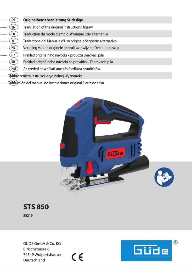 Page n°1 - Manuel utilisateur Güde STS 850
