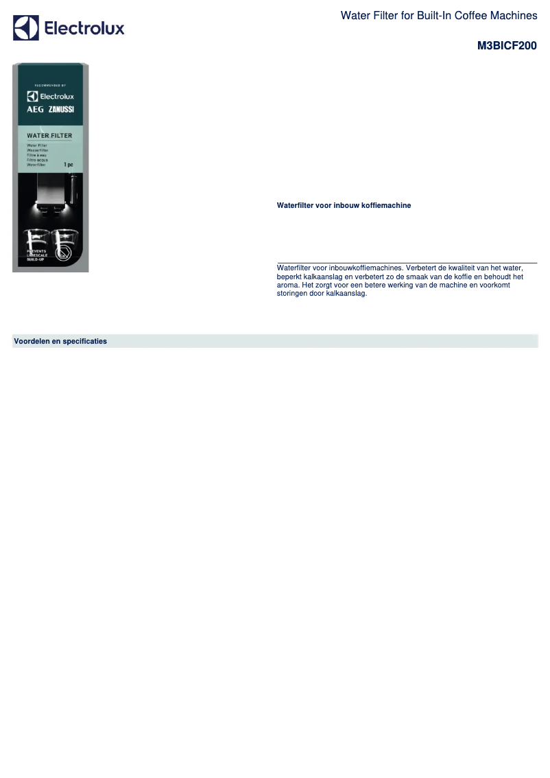 Image de la première page du manuel de l'appareil M3BICF200