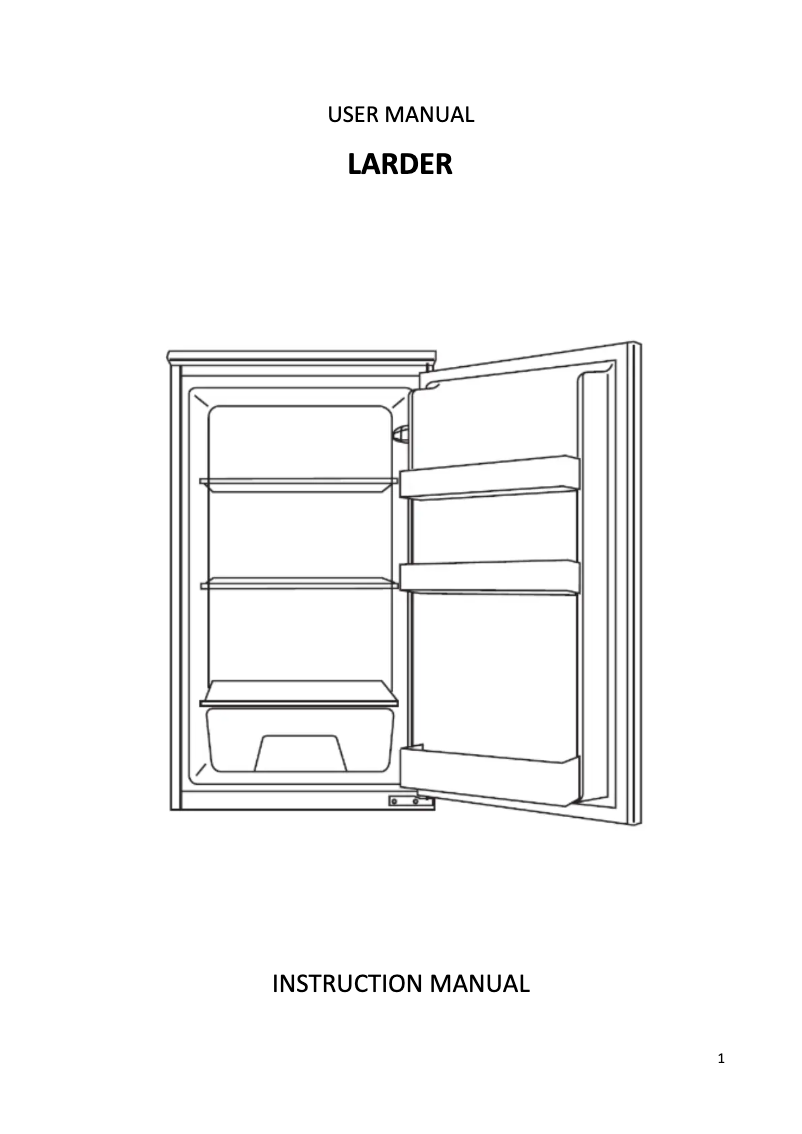 Page n°1 - Manuel utilisateur Hoover H-Fridge 300 Mini