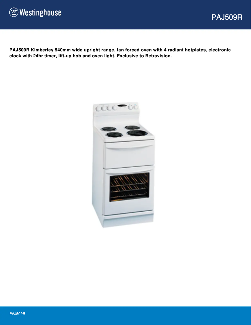 Image de la première page du manuel de l'appareil PAJ509R