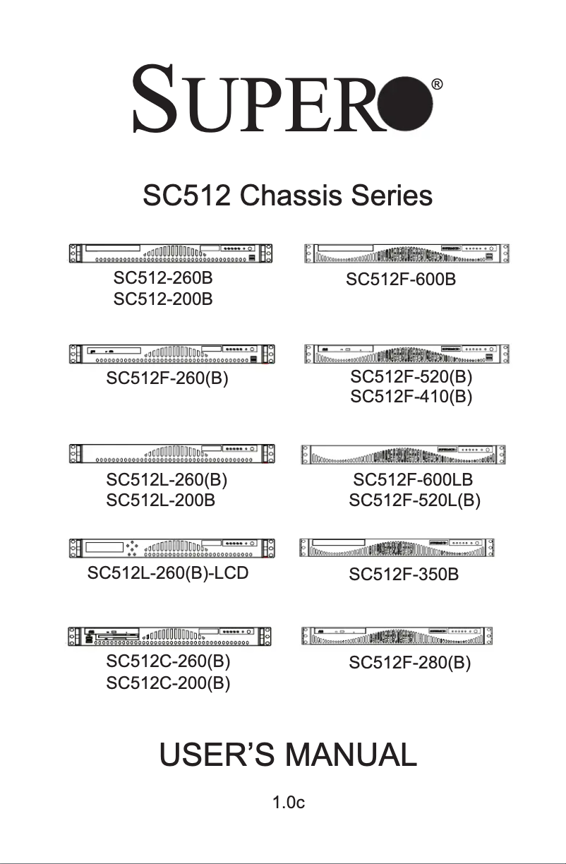 Image de la première page du manuel de l'appareil CSE-512L-200B