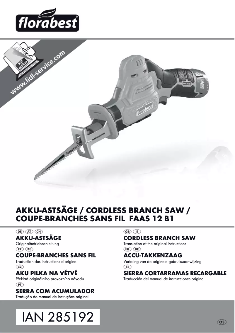 Image de la première page du manuel de l'appareil FAAS 12 B1