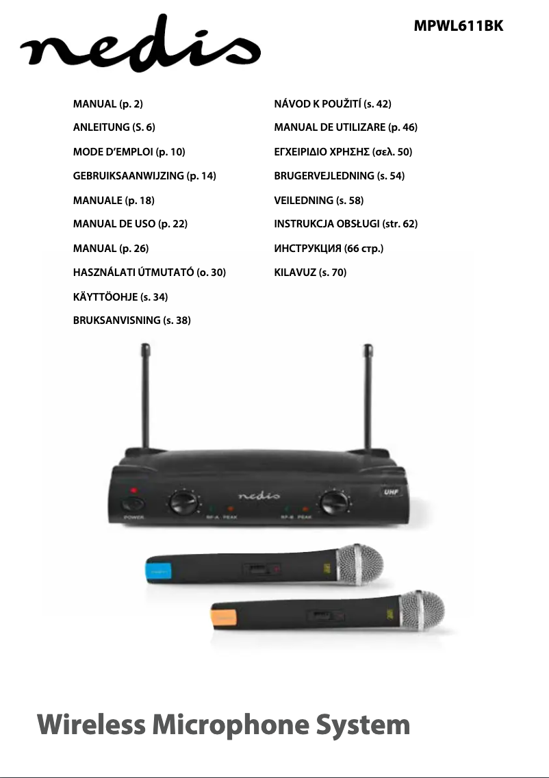 Page n°1 - Manuel utilisateur Nedis MPWL611BK