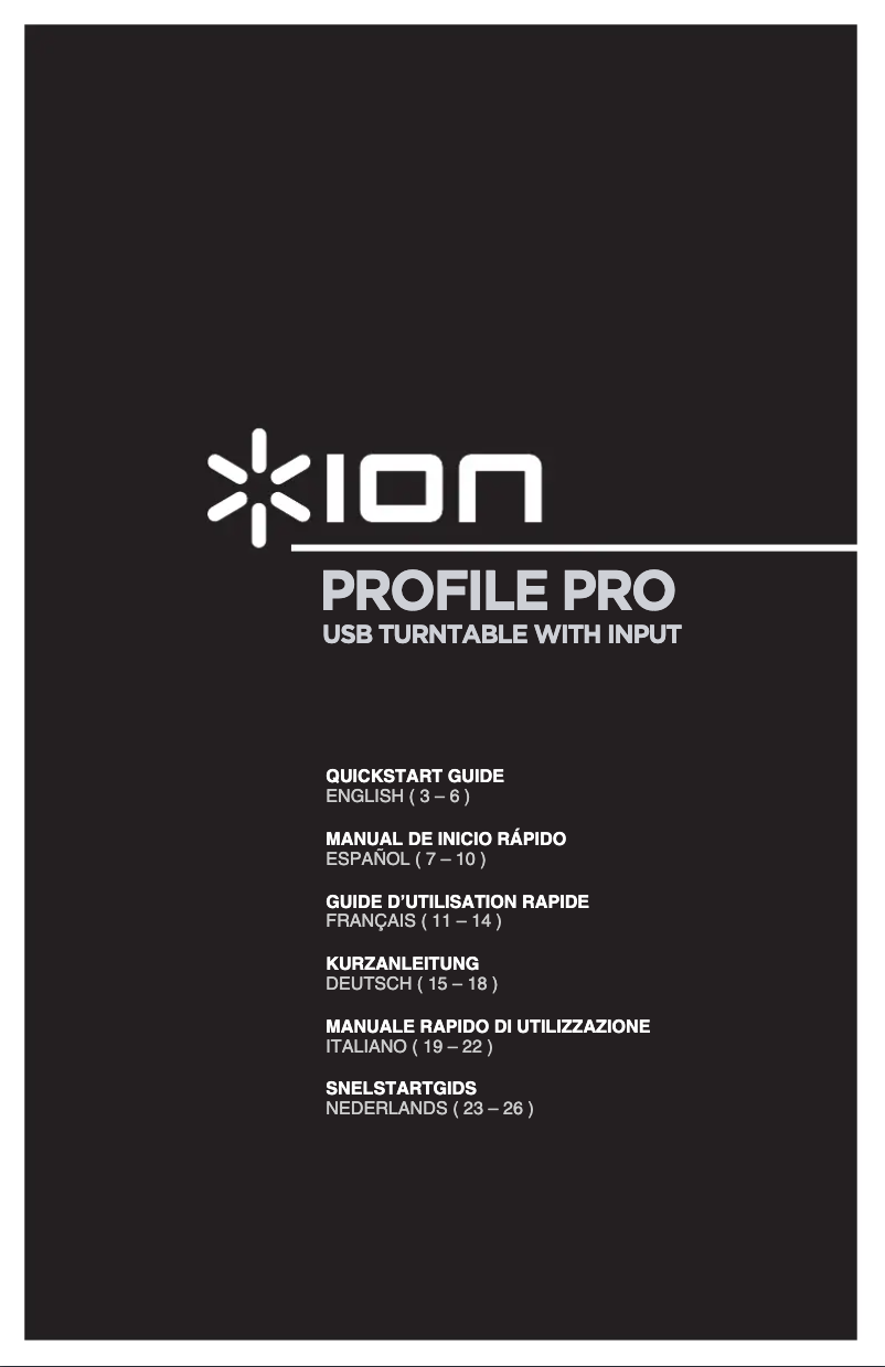 Página 1 del manual Manual de usuario ION Profile Pro