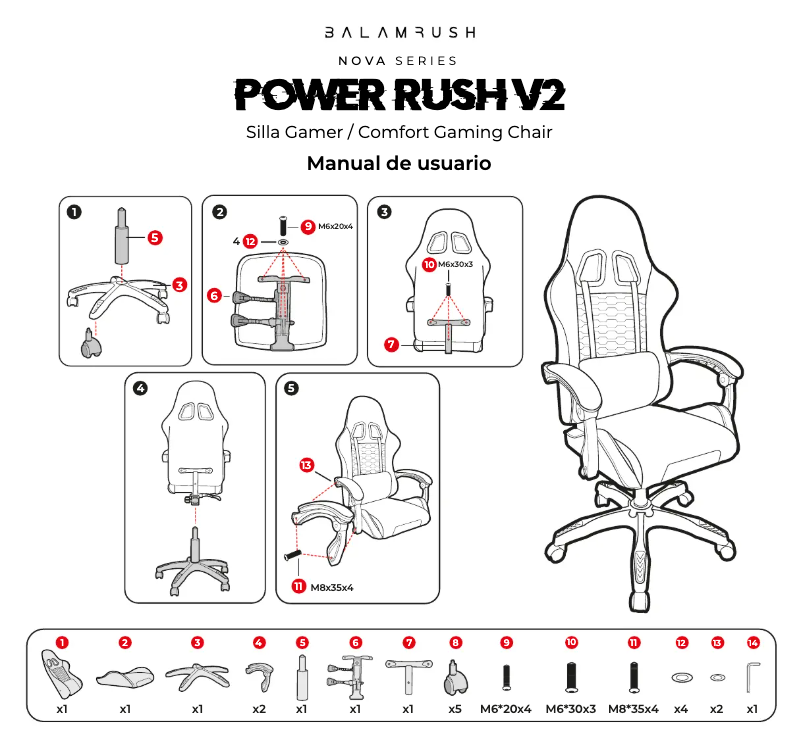 Page n°1 - Manuel utilisateur Balam Rush Power Rush V2