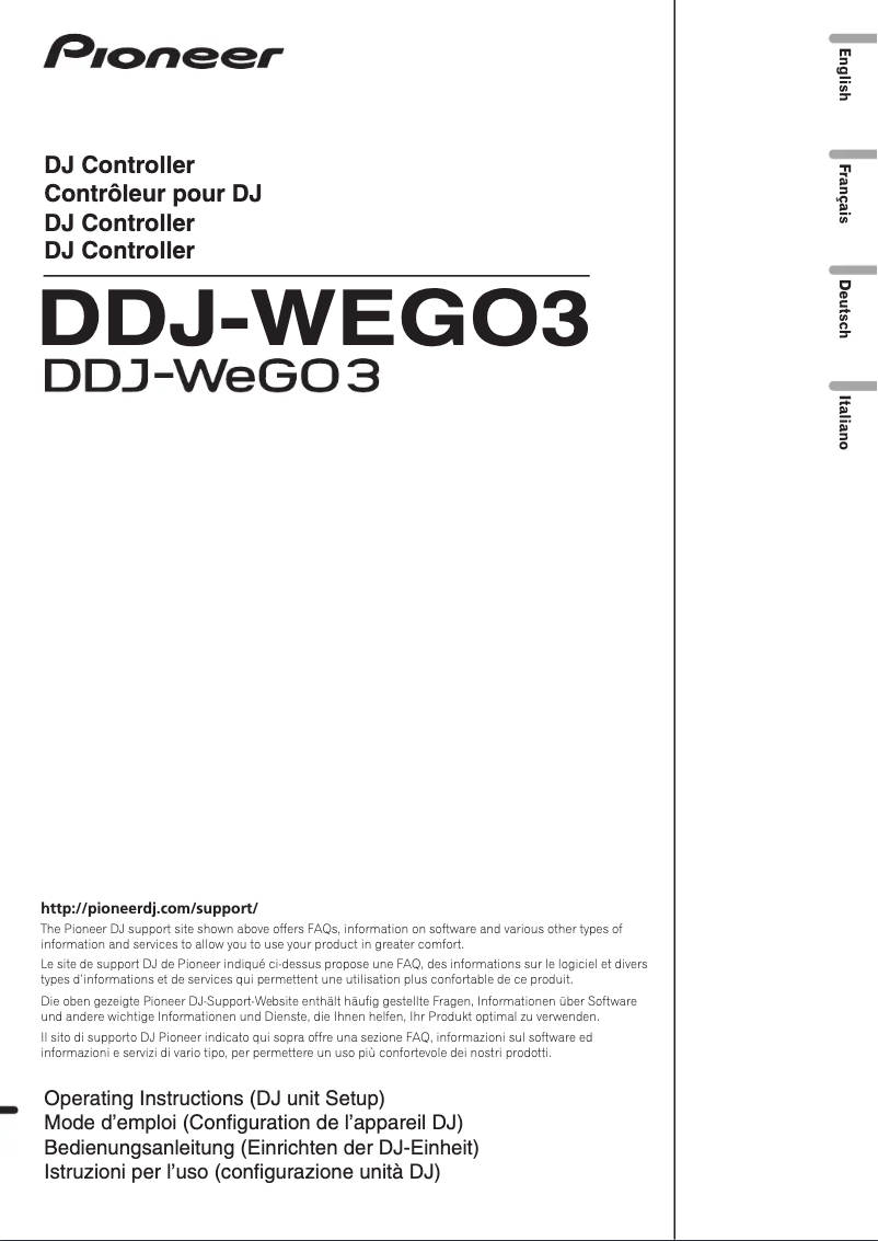 Page n°1 - Manuel utilisateur Pioneer DDJ-WEGO3-W