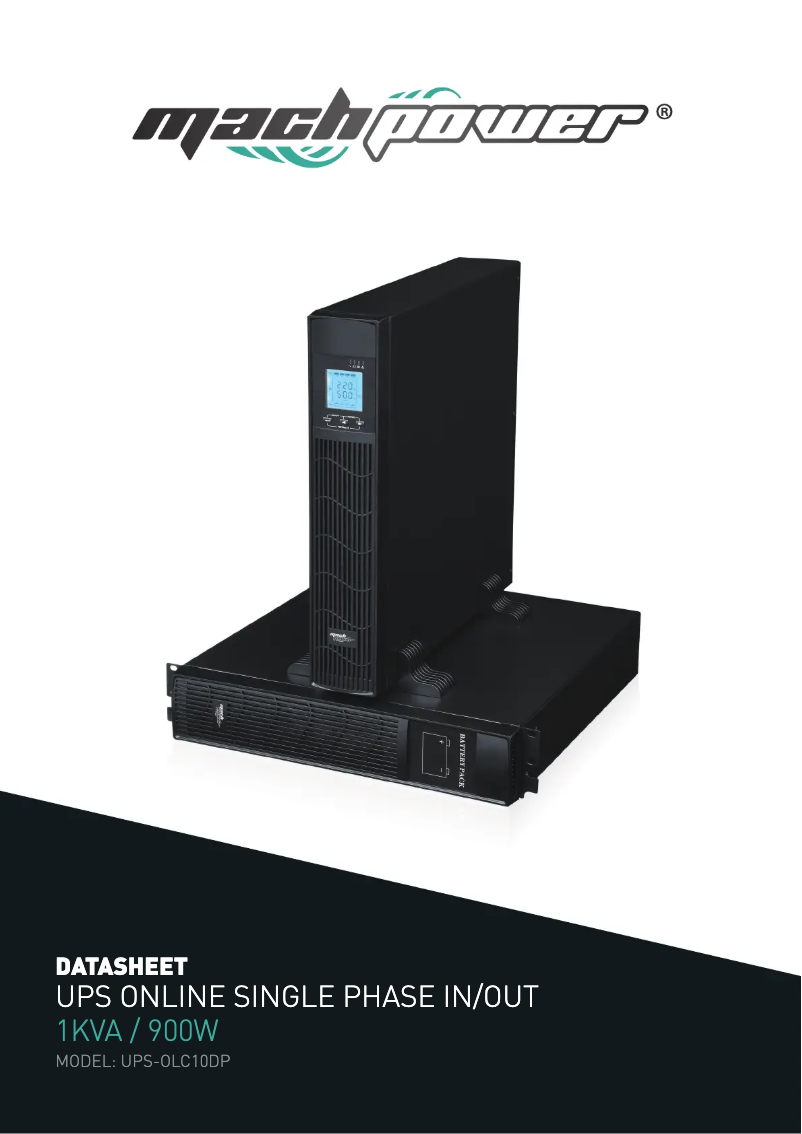 Image de la première page du manuel de l'appareil UPS-OLC10DP