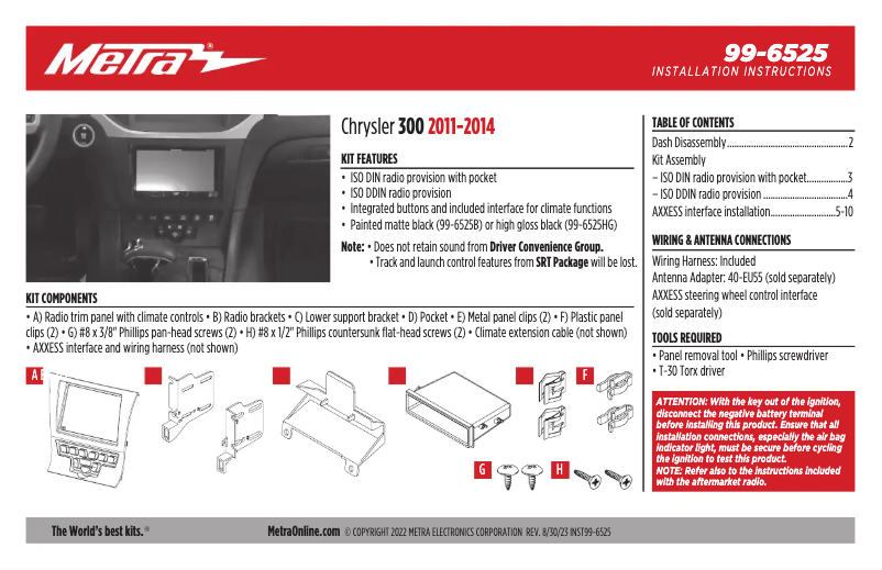 Page 1 de la notice Manuel utilisateur AXESS 99-6525HG