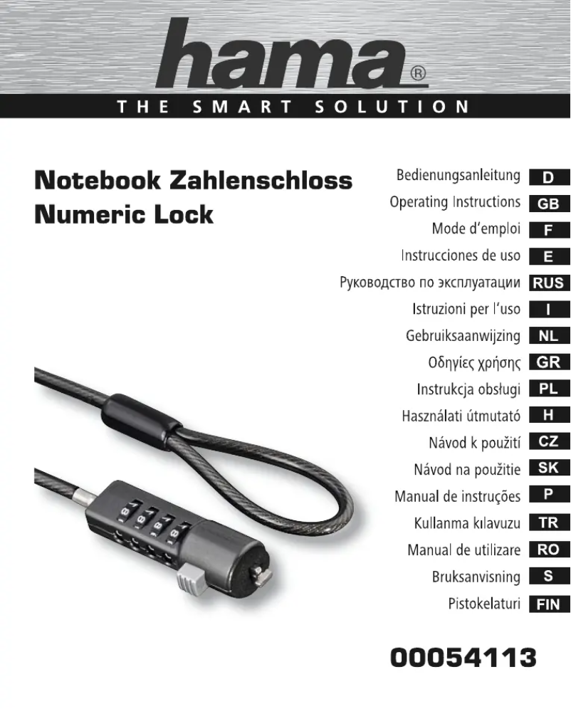 Page n°1 - Manuel utilisateur Hama 00054113