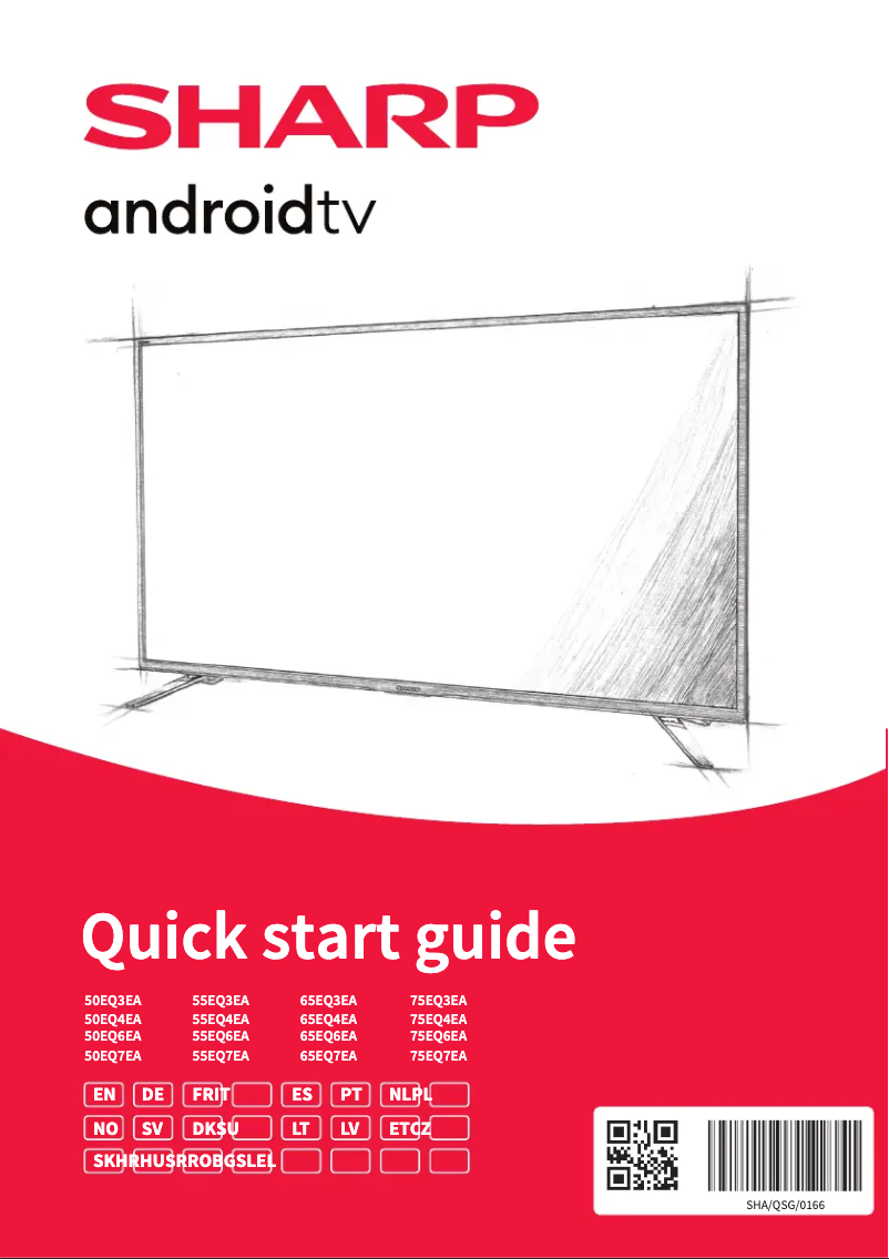 Page 1 de la notice Guide de démarrage rapide Sharp 75EQ7EA