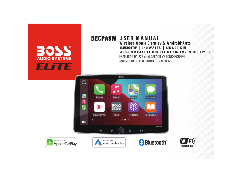 Page 1 de la notice Manuel utilisateur Boss BECPA9W