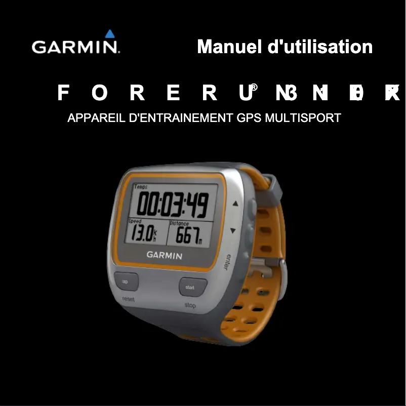 Page 1 de la notice Manuel utilisateur Garmin Forerunner 310XT
