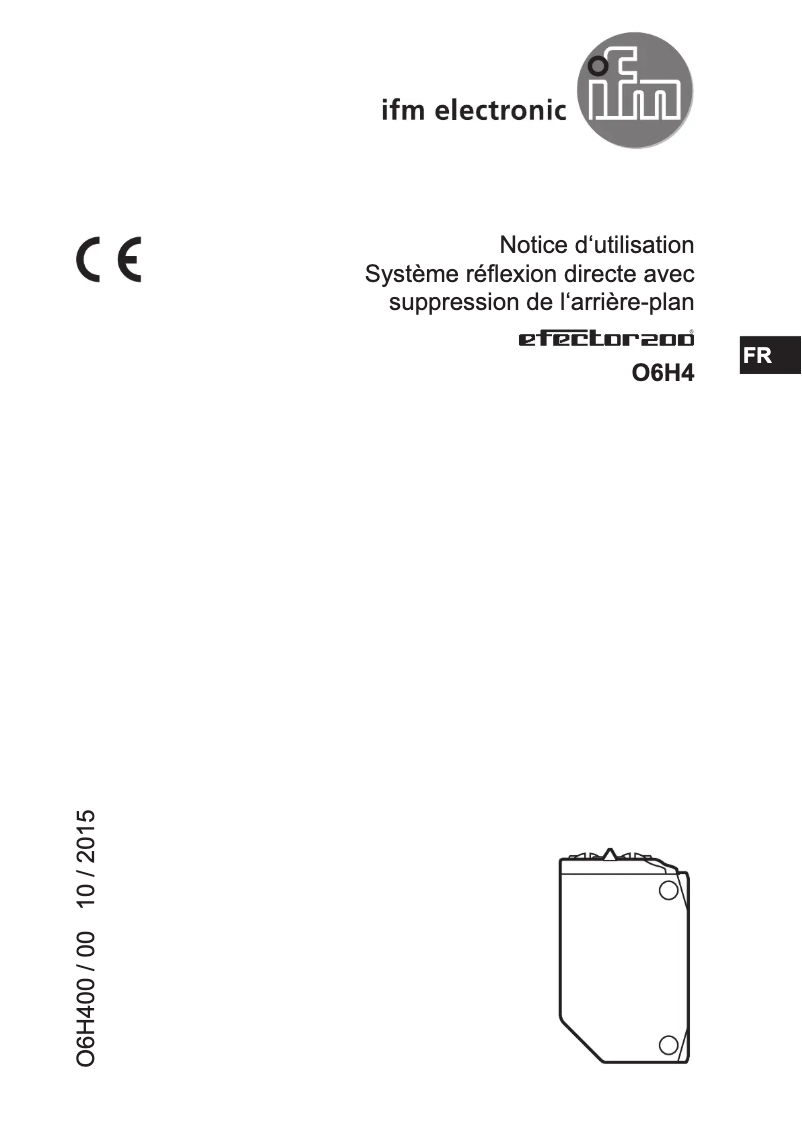 Page 1 de la notice Manuel utilisateur IFM O6H400