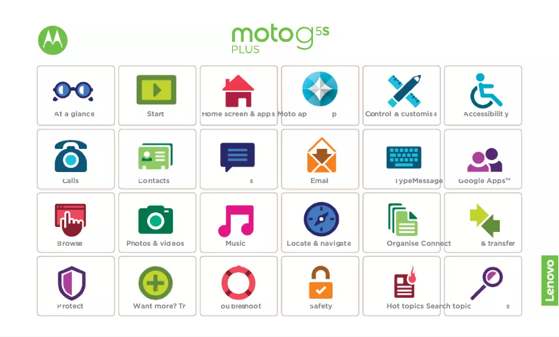 Page 1 de la notice Manuel utilisateur Motorola MOTO G5 S Plus