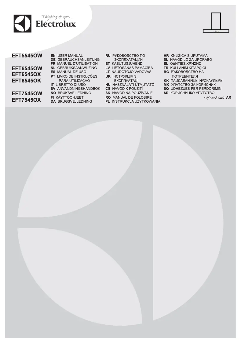 Page 1 de la notice Manuel utilisateur Electrolux EFT6545OX