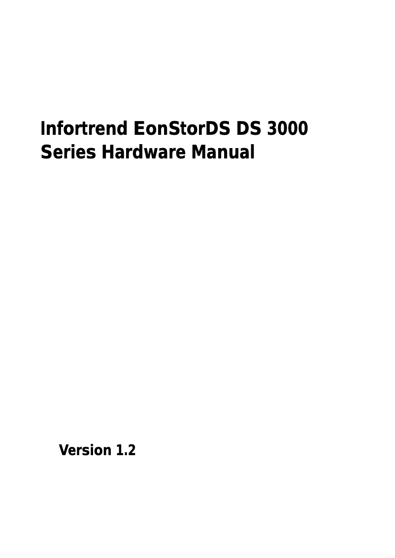 Página 1 del manual Manual de usuario Infortrend ESDS 3024