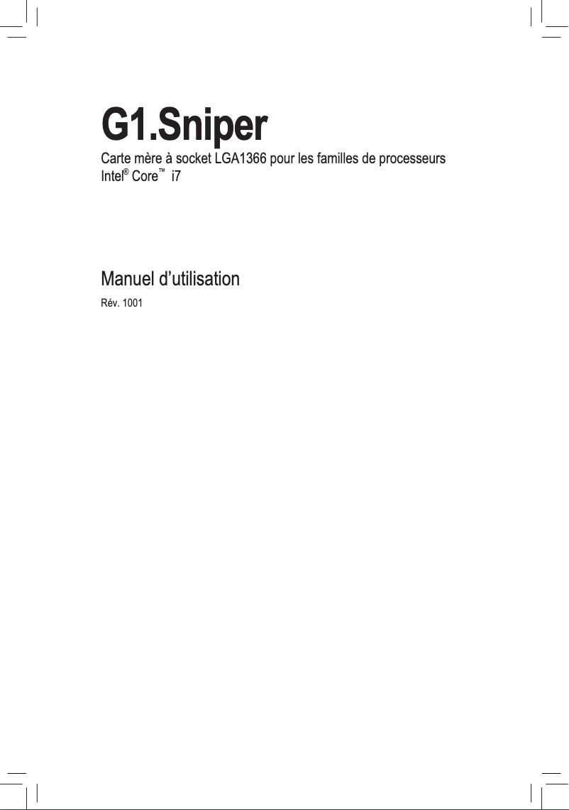 Imagen de la primera página del manual del dispositivo G1.SNIPER