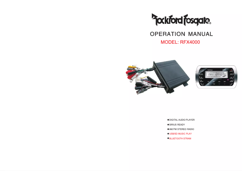 Página 1 del manual Manual de usuario Rockford Fosgate RFX4000
