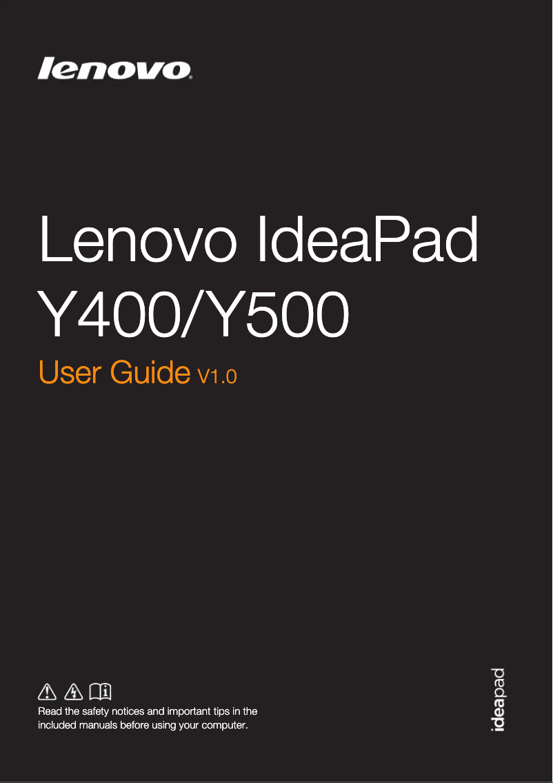 Page n°1 - Manuel utilisateur Lenovo IdeaPad Y500A