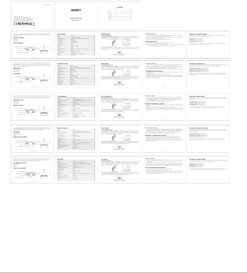 Image de la première page du manuel de l'appareil PC-W1