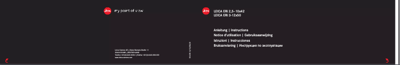 Page 1 de la notice Manuel utilisateur Leica ERi 3-12x50