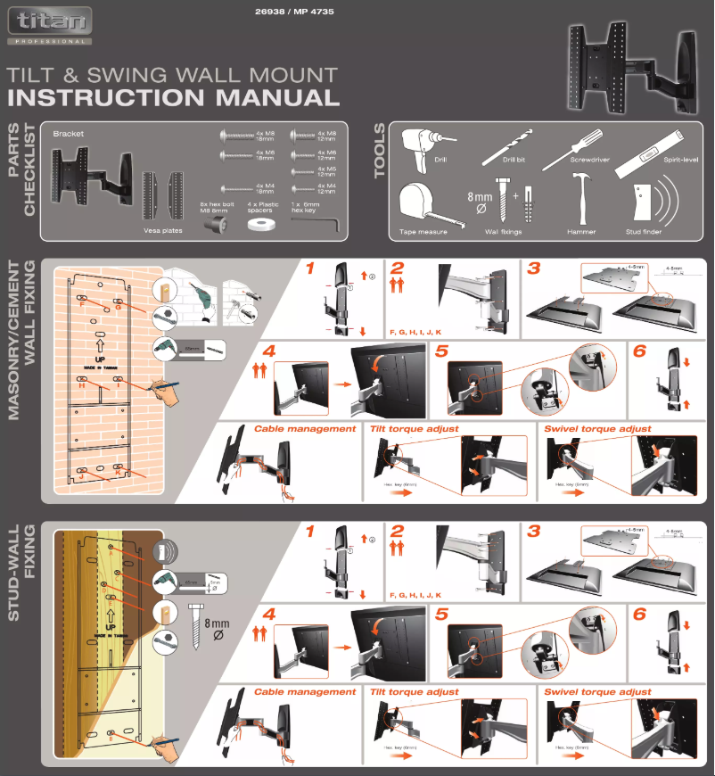 Page 1 de la notice Manuel utilisateur Titan MP 4735