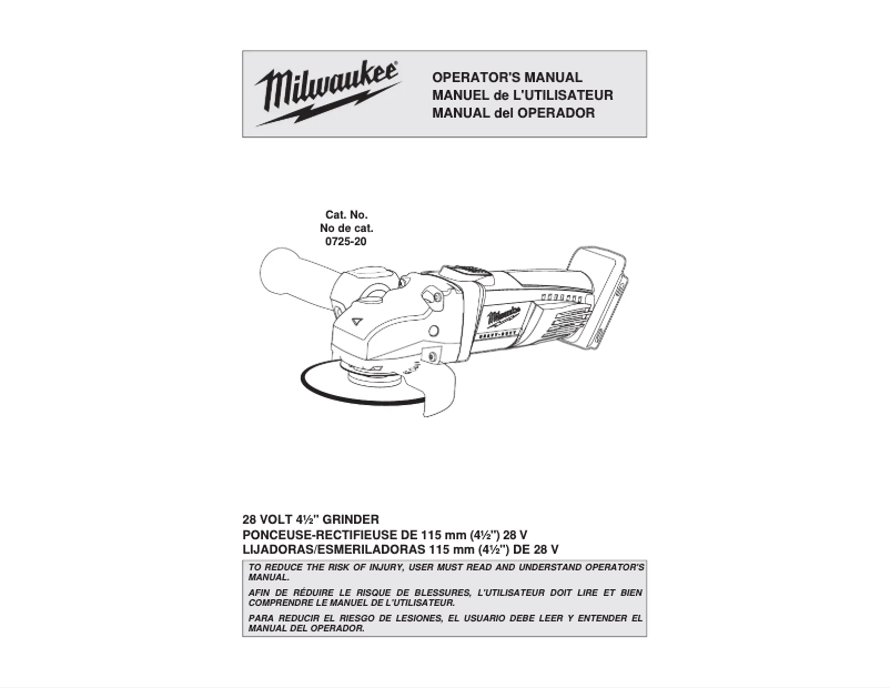 Image de la première page du manuel de l'appareil 0725-20
