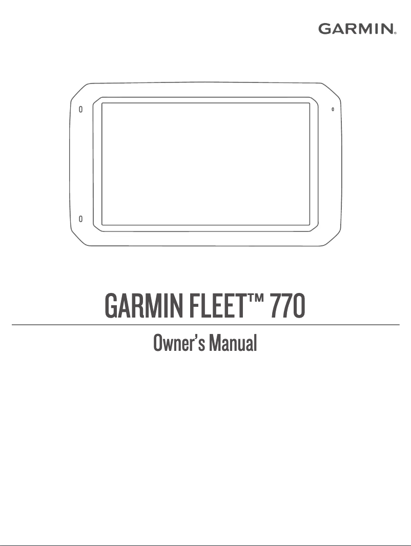 Image de la première page du manuel de l'appareil Fleet 770