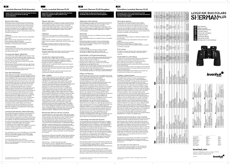 Page 1 de la notice Manuel utilisateur Levenhuk Sherman Plus