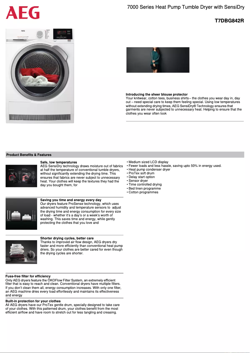 Image de la première page du manuel de l'appareil T7DBG842R