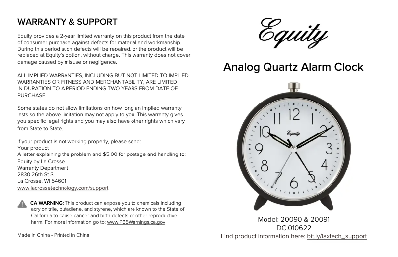 Page 1 de la notice Manuel utilisateur La Crosse Technology 20091