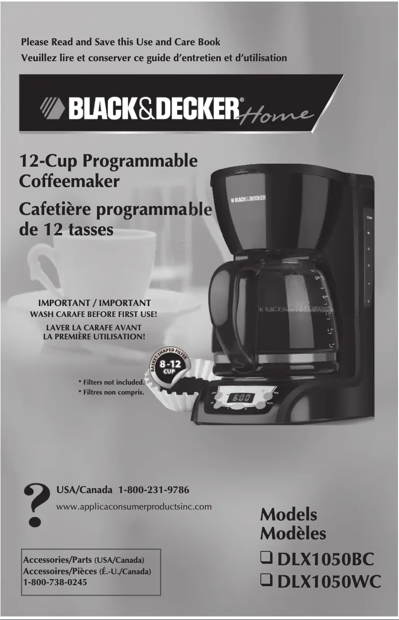 Image de la première page du manuel de l'appareil DLX1050WC