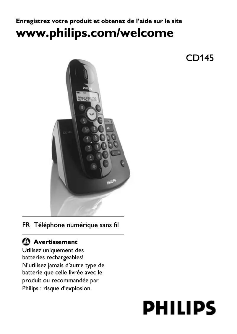 Page n°1 - Manuel utilisateur Philips CD1451B