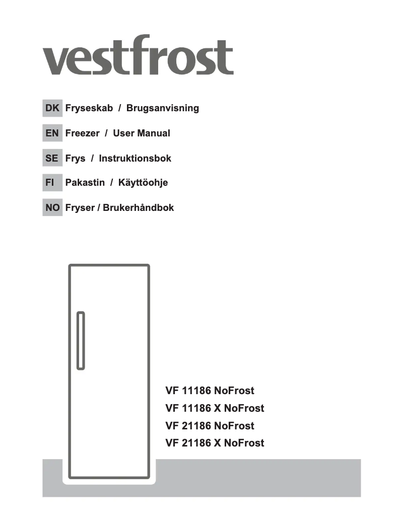 Page n°1 - Manuel utilisateur Vestfrost VF 21186 NoFrost