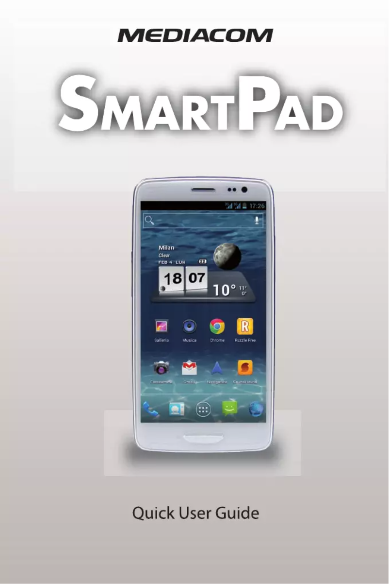 Page 1 de la notice Manuel utilisateur Mediacom PhonePad Duo S500